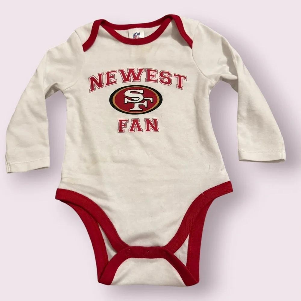 NFL San Francisco 49ers Baby Onesie Long Sleeve Newest Fan 6-12M